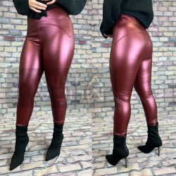   Luna Miele push up magasderekú matt bélelt leggings GG-99955 - bordó