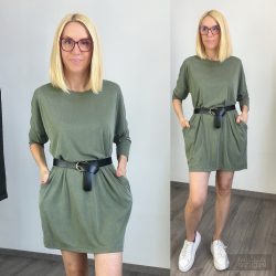 NC Syna zsebes basic ruha övvel 10328-khaki